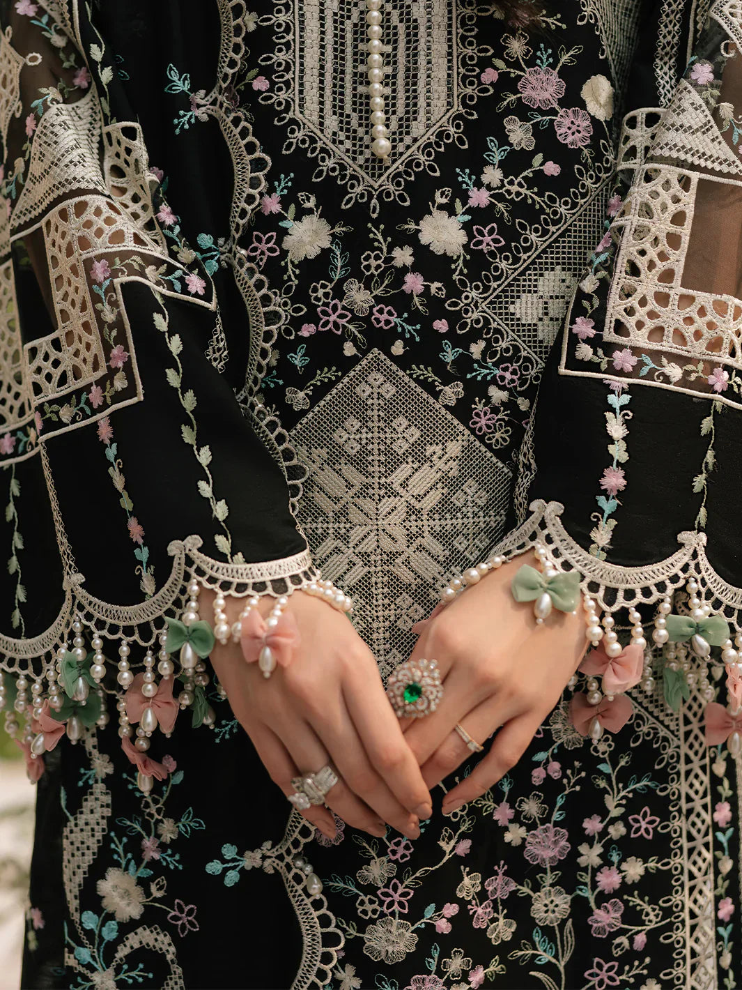 3PC UNSTITCHED LAWN SUIT - ANS385