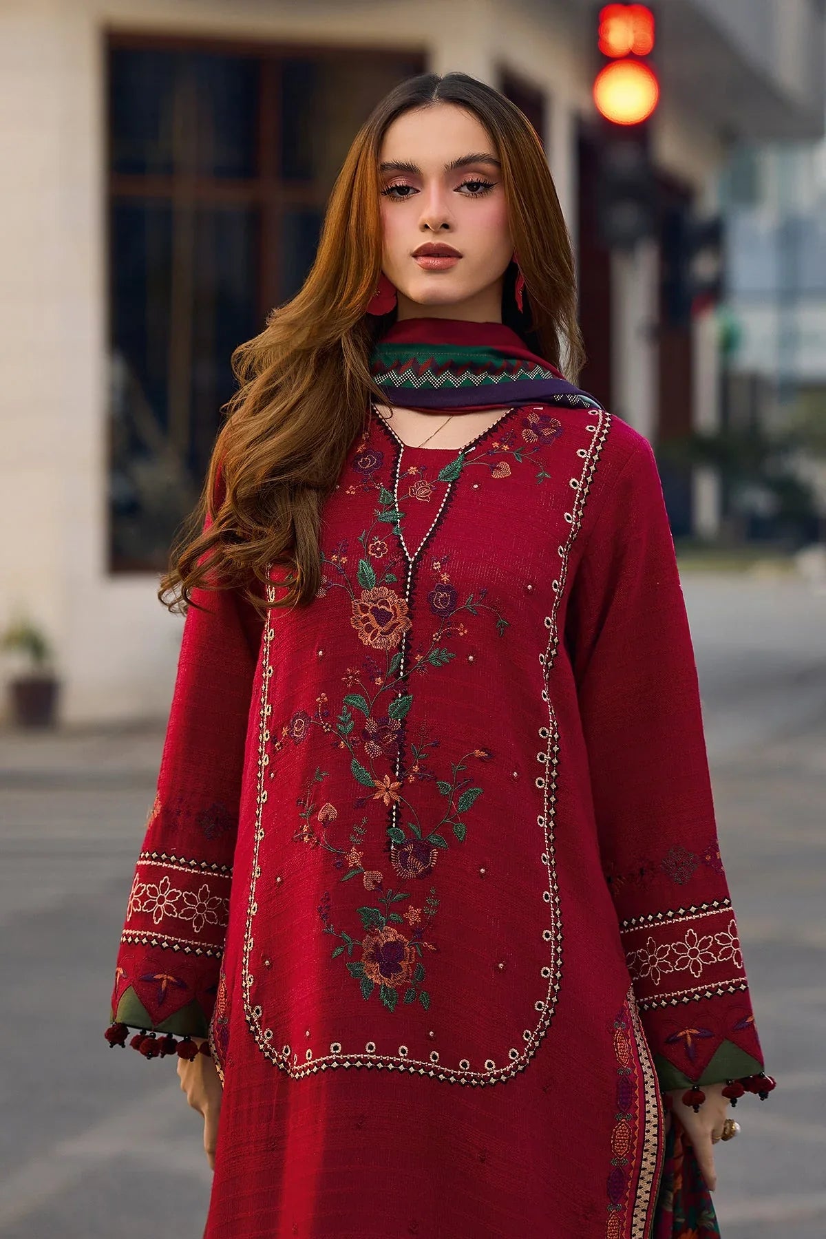3PC EMBROIDERED LAWN-ANS7777