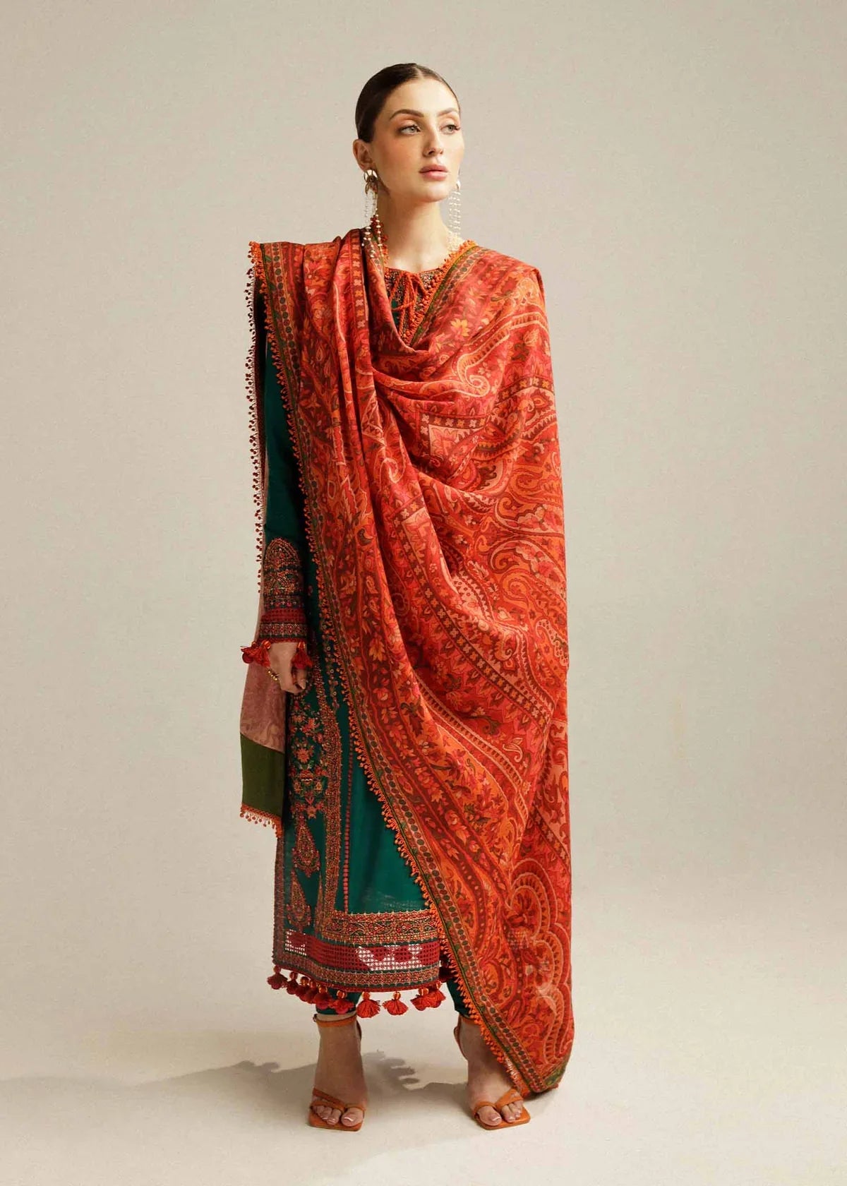Marjaan-3PC EMBROIDERED LAWN-ANS3288