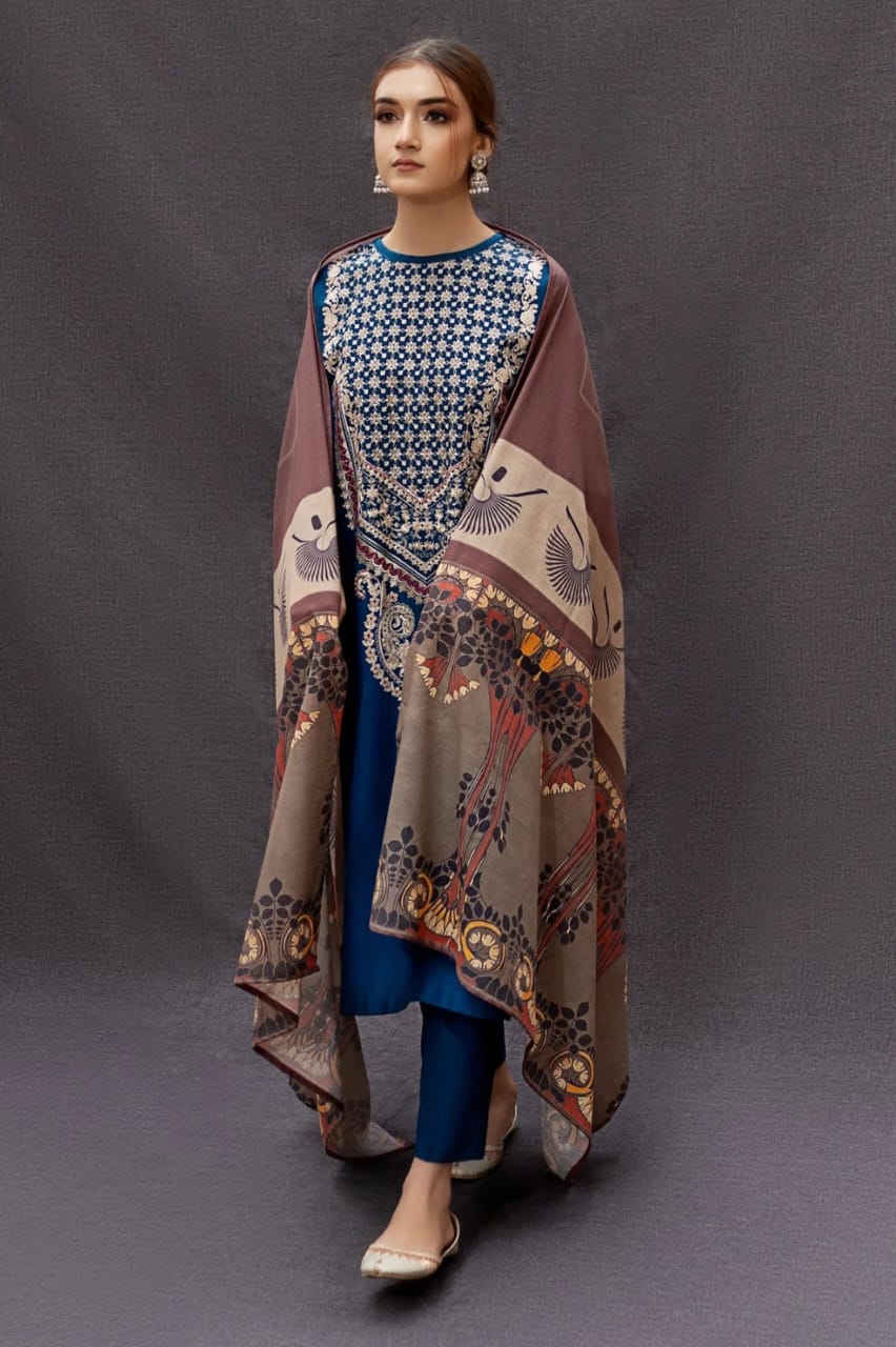 3 PC UNSTITCHED Lawn- BG864
