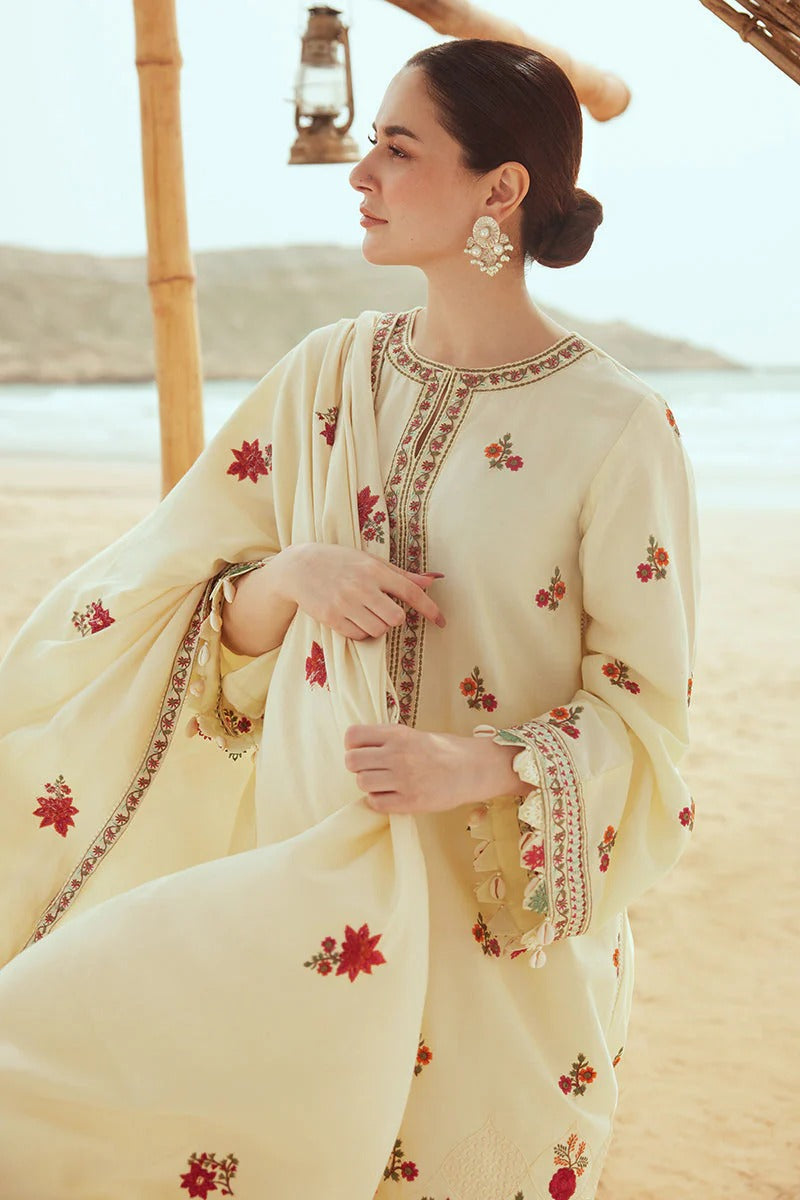 CREWEL CREAM-3PC EMBROIDERED LAWN-ANS3299
