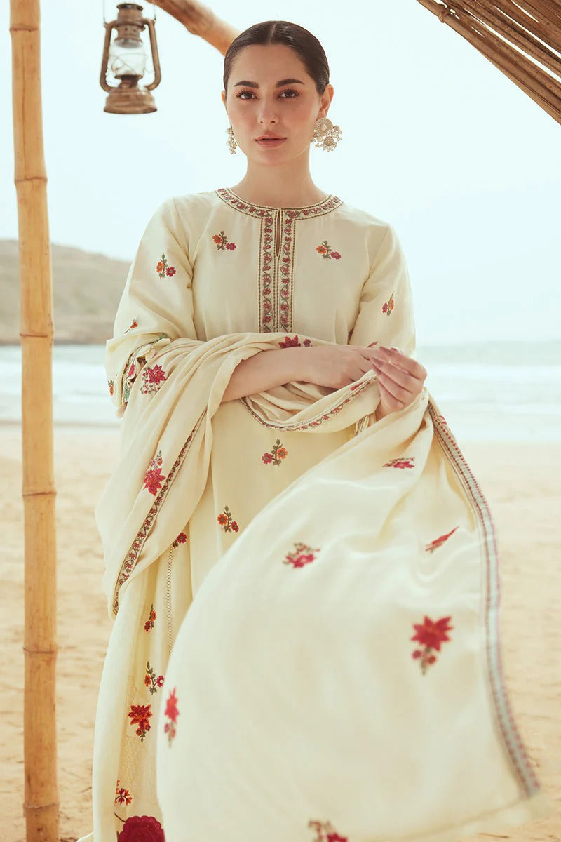 CREWEL CREAM-3PC EMBROIDERED LAWN-ANS3299