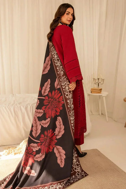 3 PC BORING EMBROIDERED LAWN SUIT-ANS783