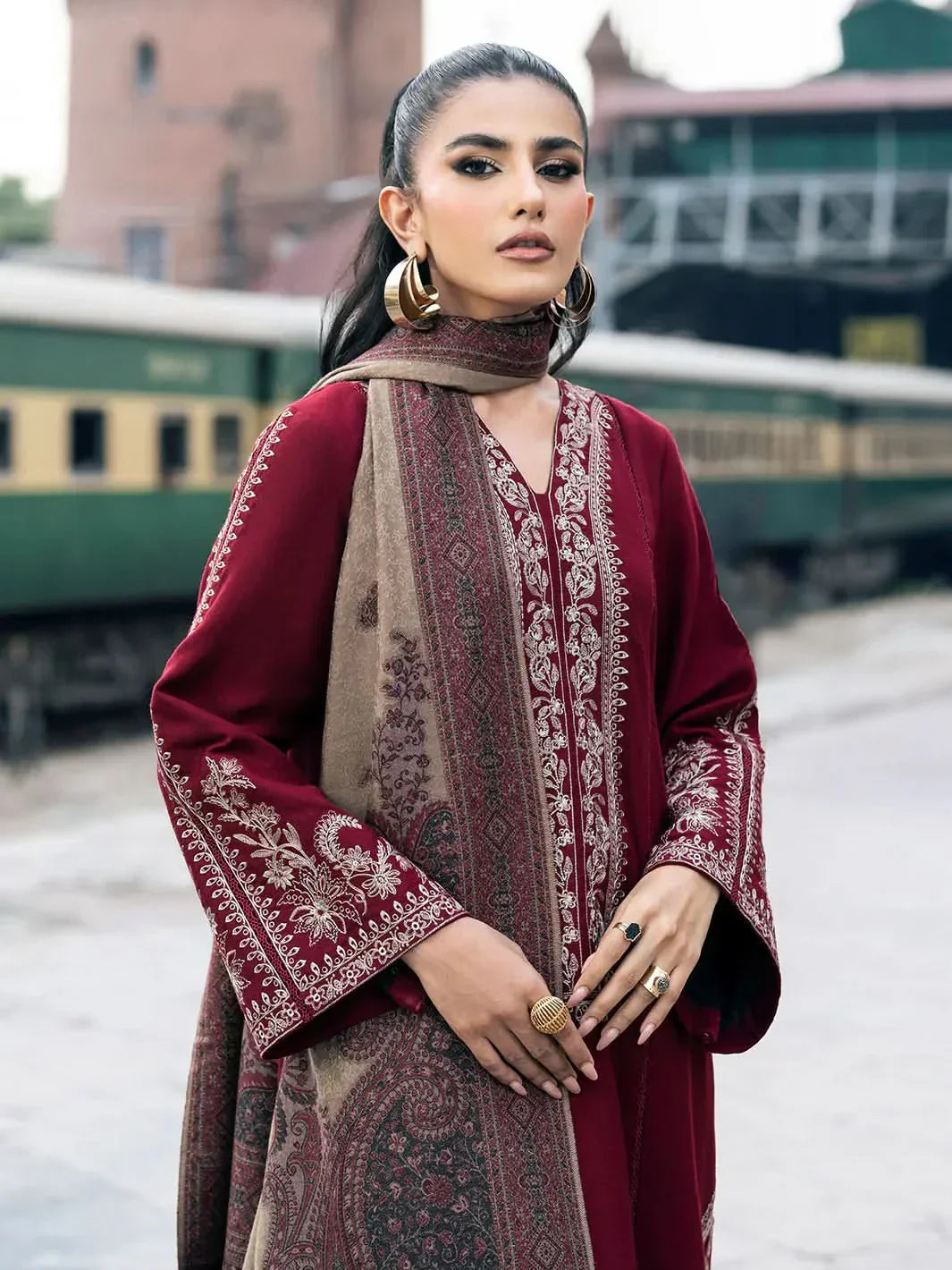 HAASIL LAWN 3 PC UNSTITCHED LAWN SUIT-ANS1776