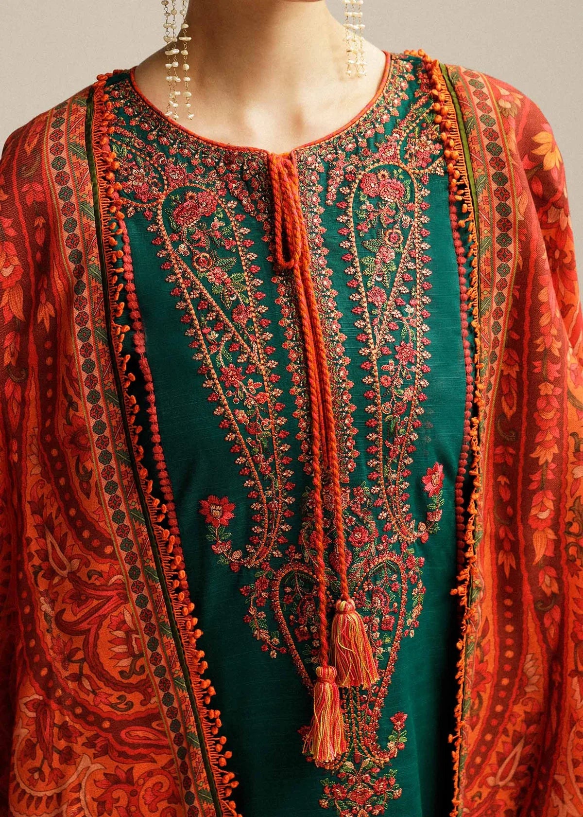 Marjaan-3PC  EMBROIDERED LAWN-ANS3288