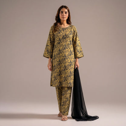Ready to Wear Lawn Suit 3 piece-WU1118