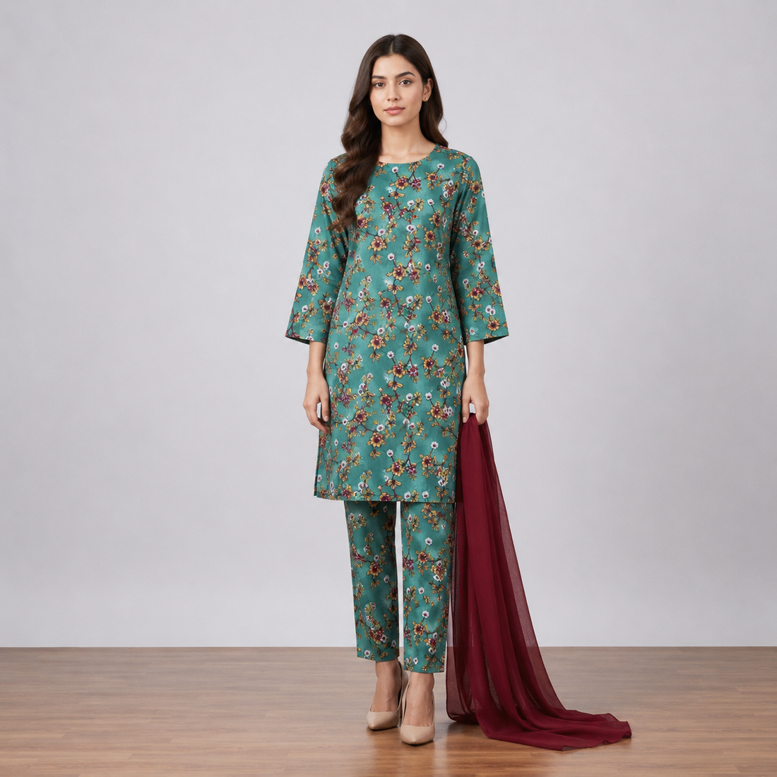 Ready to Wear Lawn Suit 3 piece-WU1113