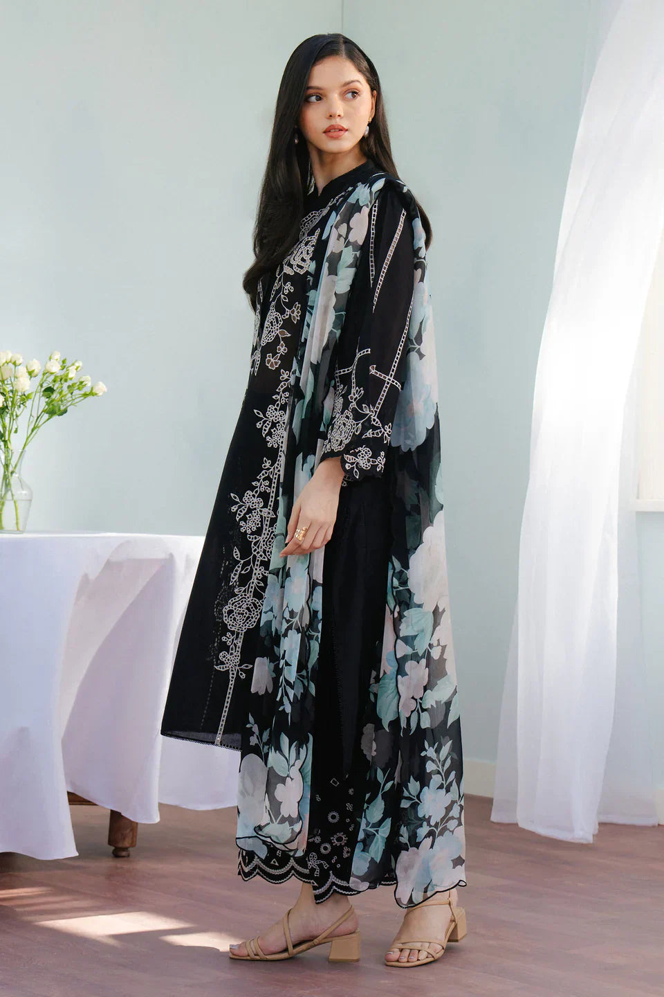 3 PC UNSTITCHED LAWN SUIT - ANS1559