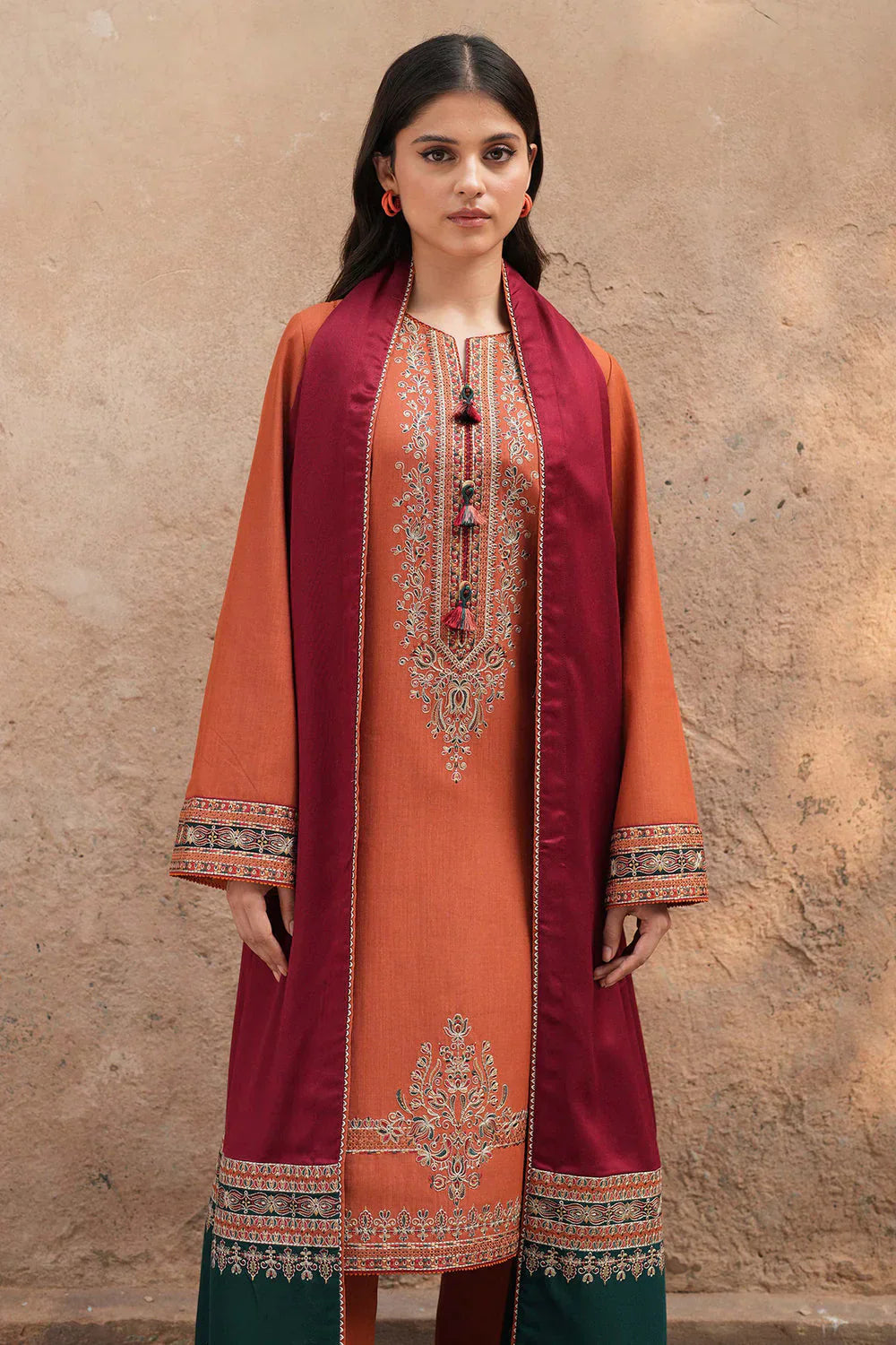 3 PC UNSTITCHED LAWN SUIT - ANS620