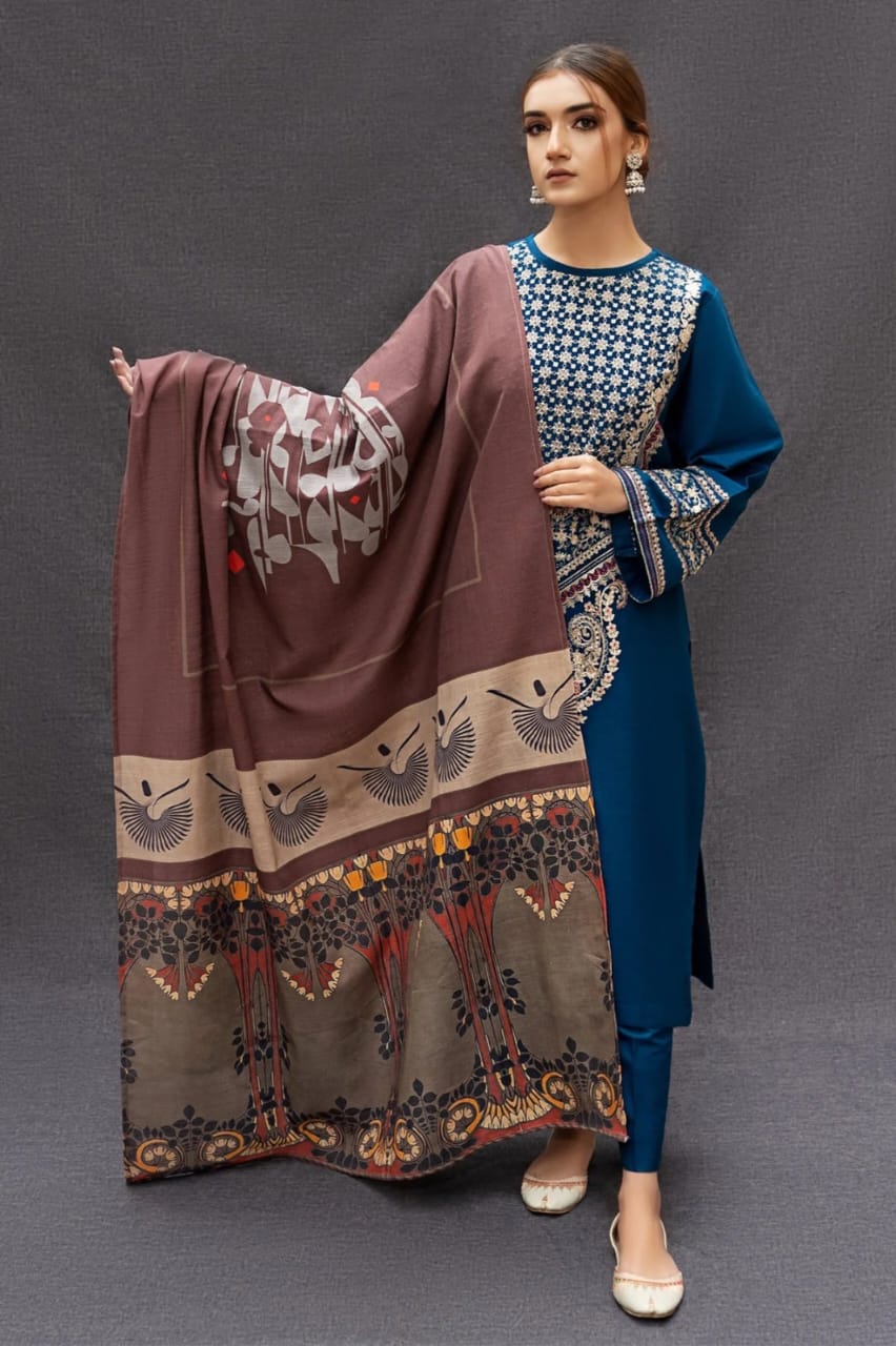 3 PC UNSTITCHED Lawn- BG864